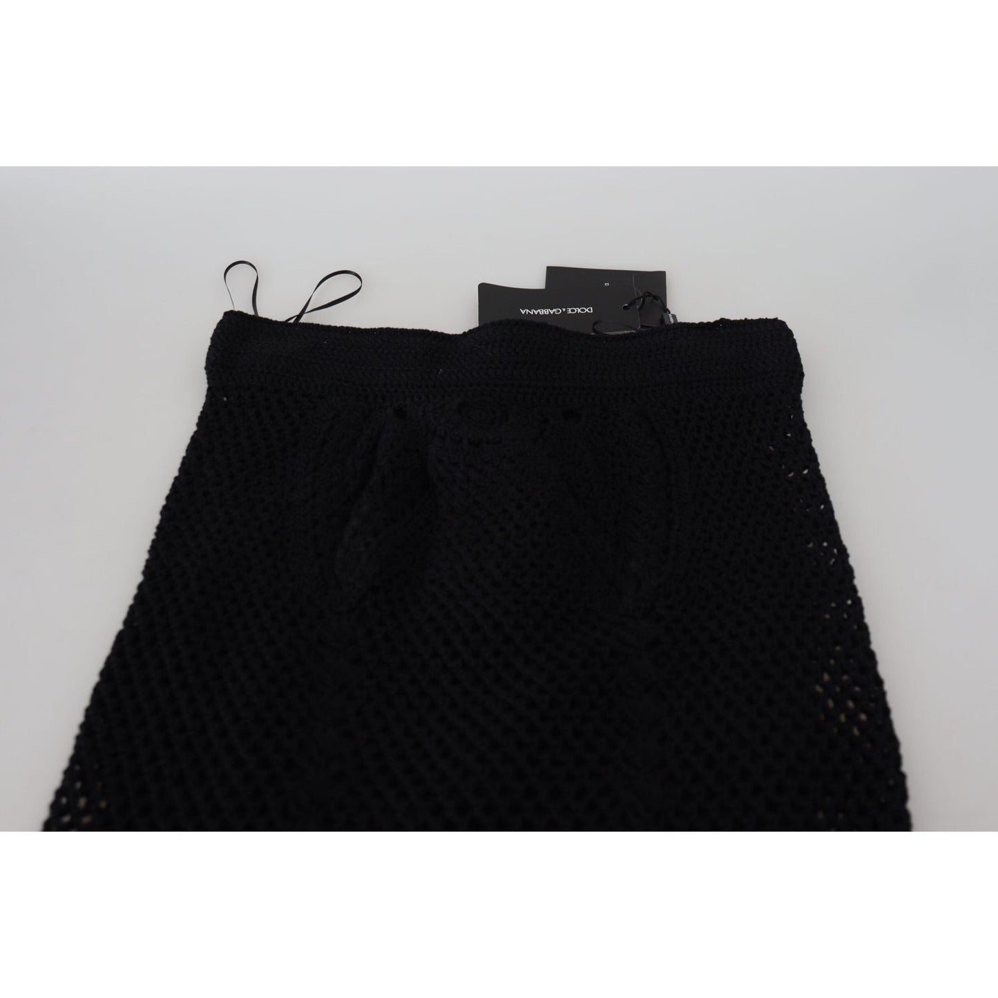 Dolce & Gabbana Black Knitted Cotton High Waist Mermaid Skirt SKI1810 - 42