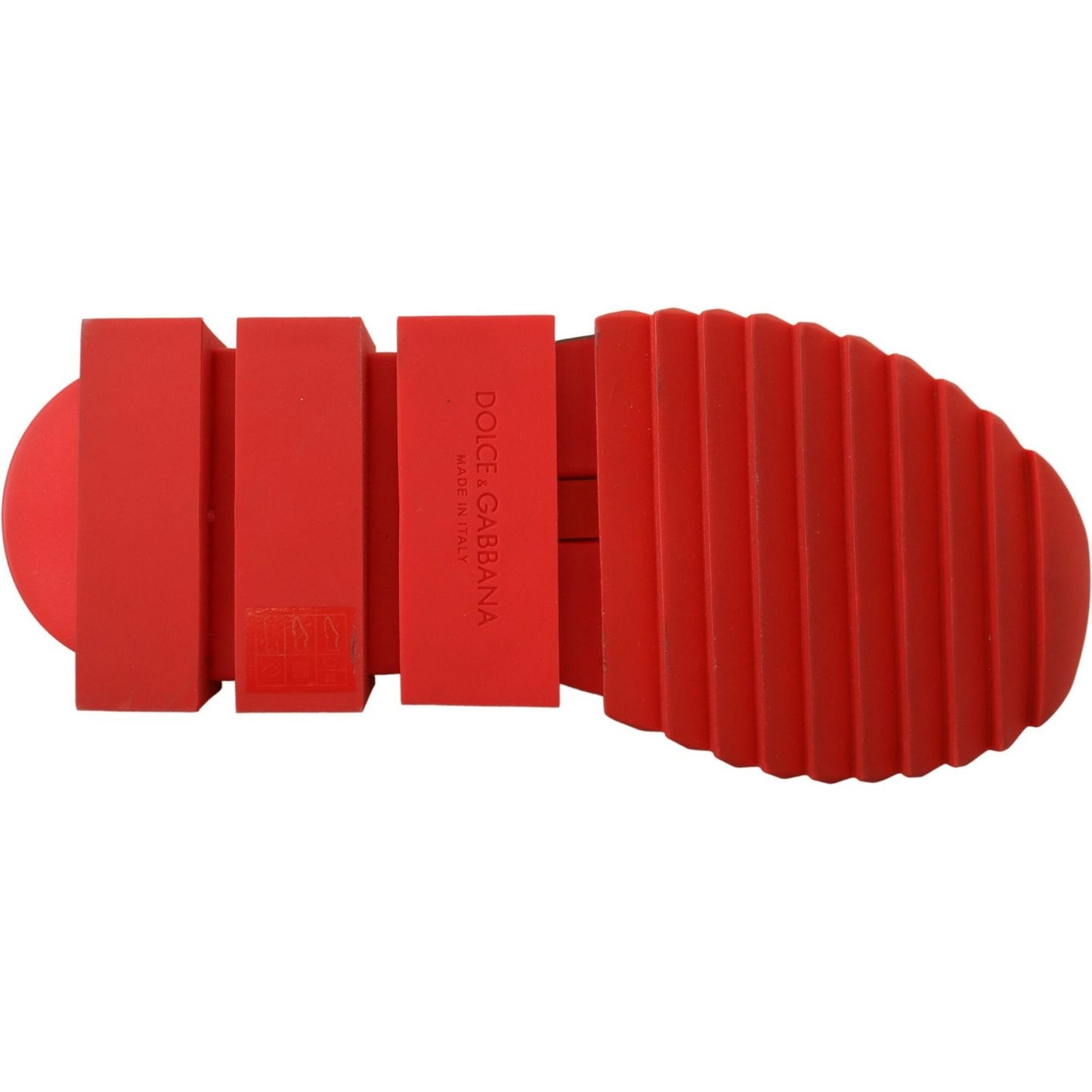 Dolce & Gabbana Red Bling Sorrento Sneakers Socks Shoes