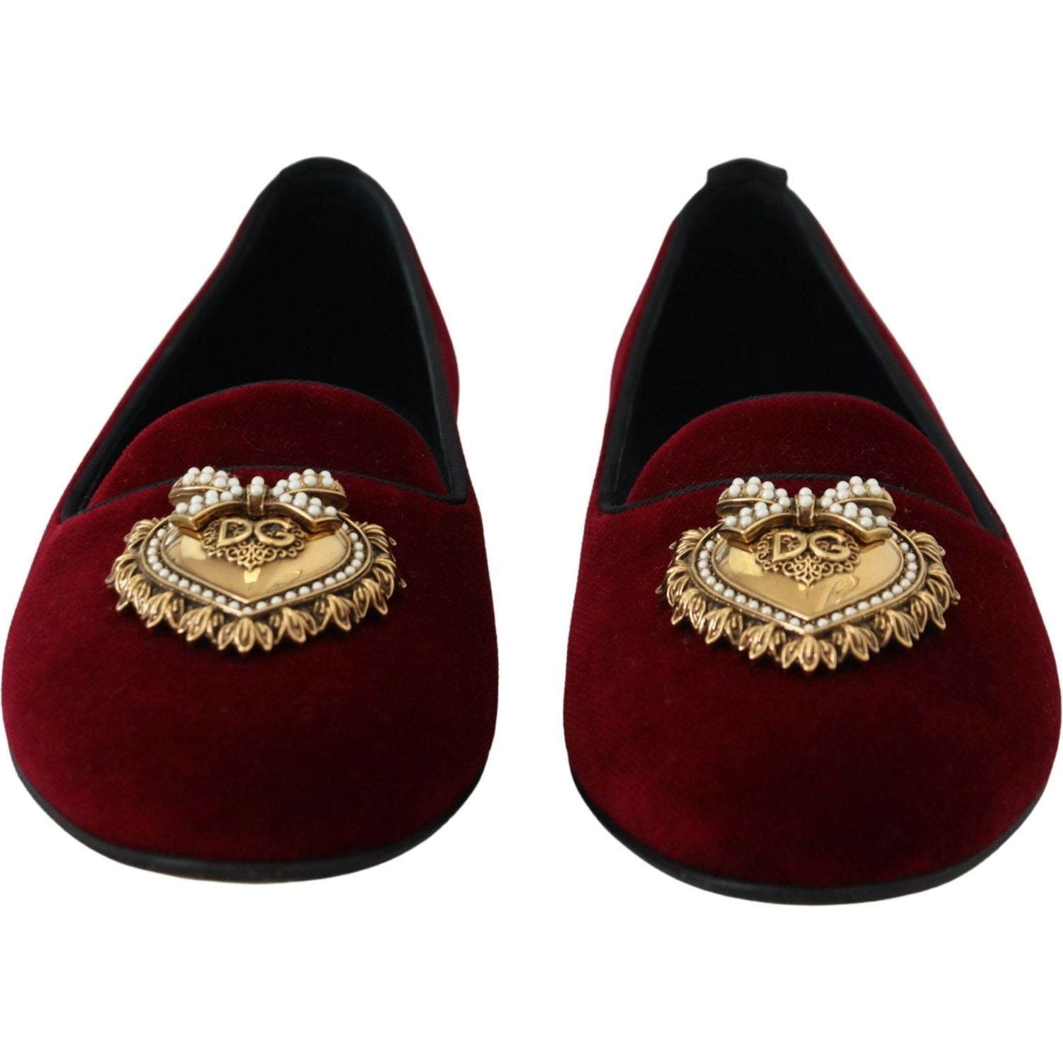 حذاء ديفوشن من دولتشي آند غابانا بلون بوردو مخملي