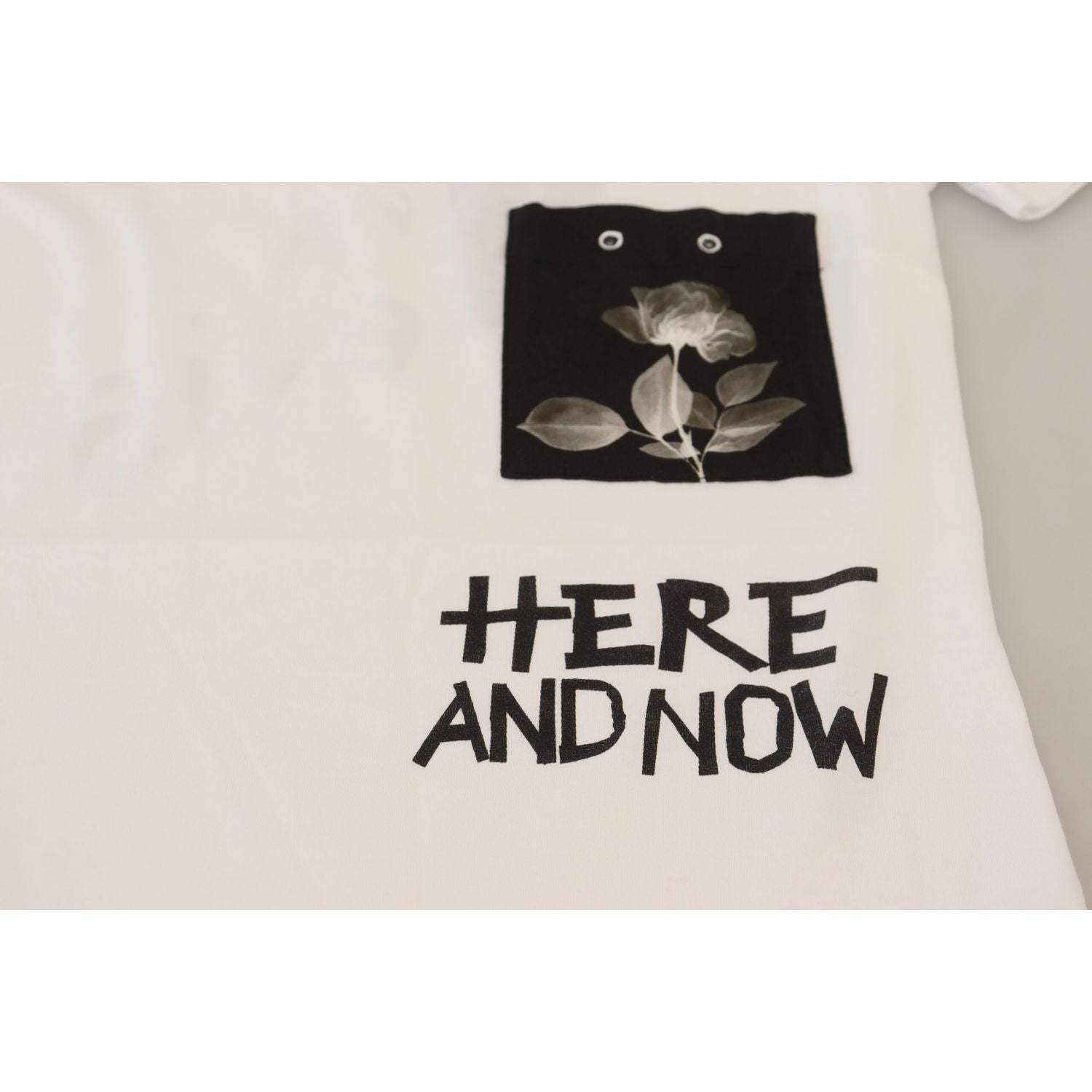 تي شيرت Dolce &amp; Gabbana Chic Monochrome 'Here and Now' من القطن