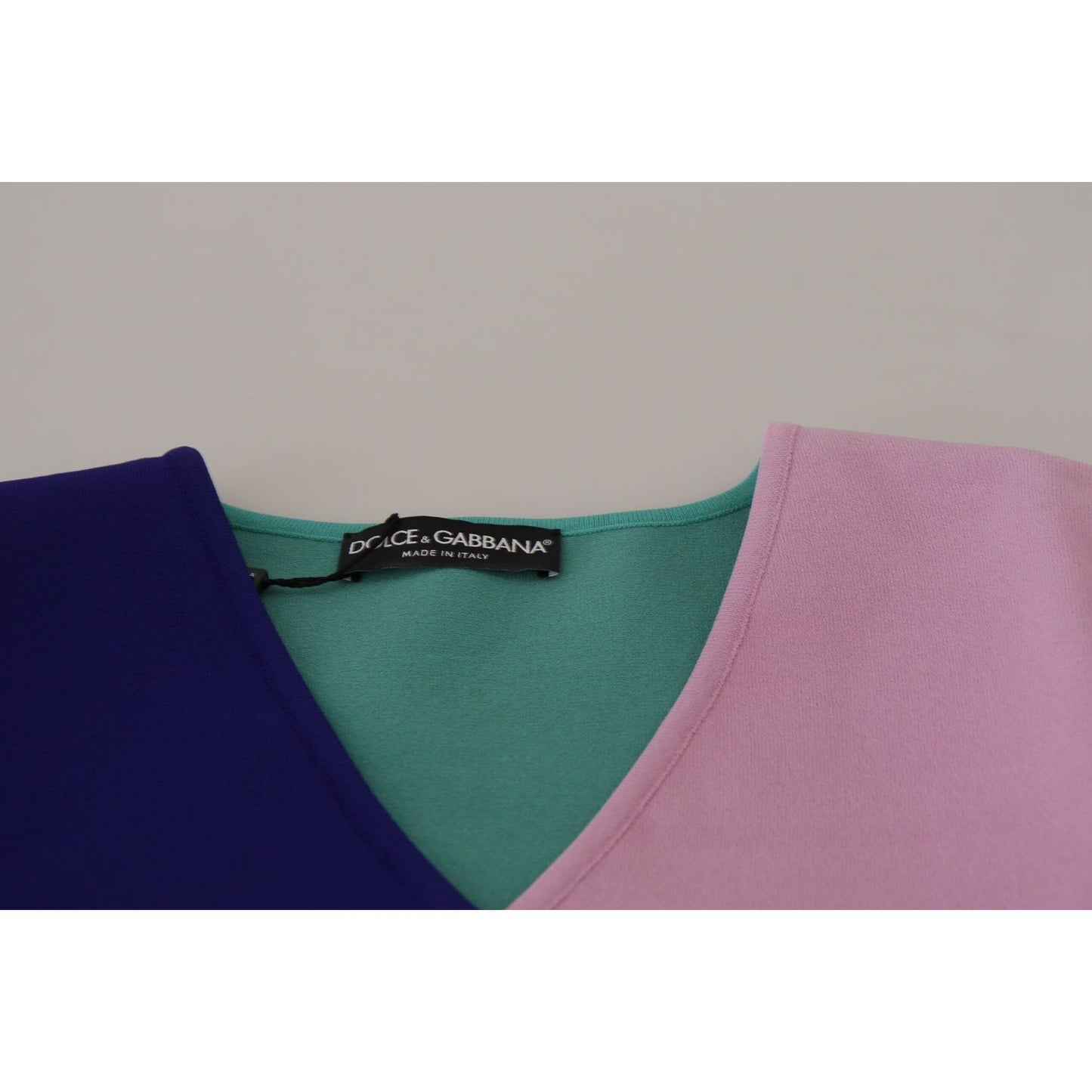 Dolce & Gabbana Multicolor V-neck Viscose Long Sleeves Sweater TSH83694- 40