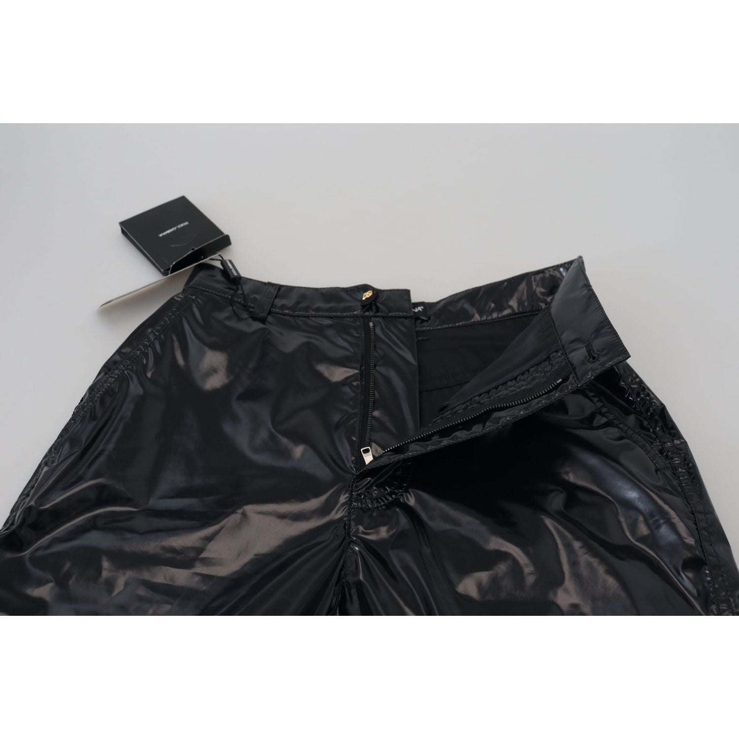 Dolce & Gabbana Black Nylon High Waist Skinny Pants