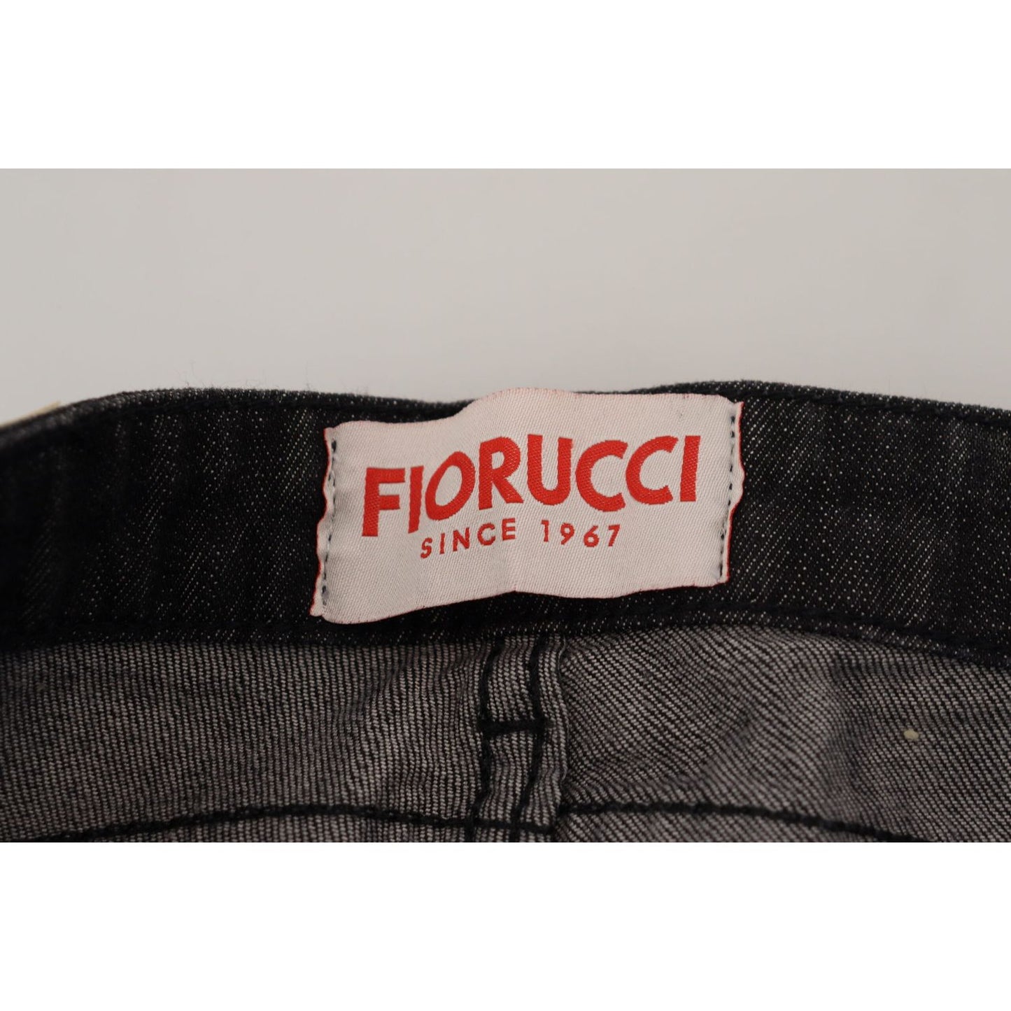 Fiorucci Black Cotton Low Waist Skinny Women Casual Jeans PAN74075-28