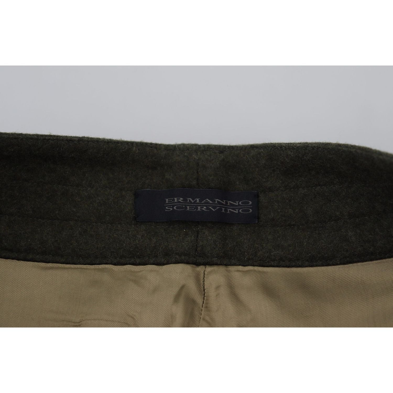 بنطلون Ermanno Scervino الأنيق المصنوع من مزيج الصوف باللون الأخضر