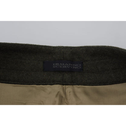 Ermanno Scervino Green Lace Up Leg Women Tapered Pants