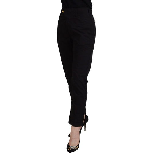 CYCLE Black Cotton Baggy High Waist Women Pants PAN74113-28