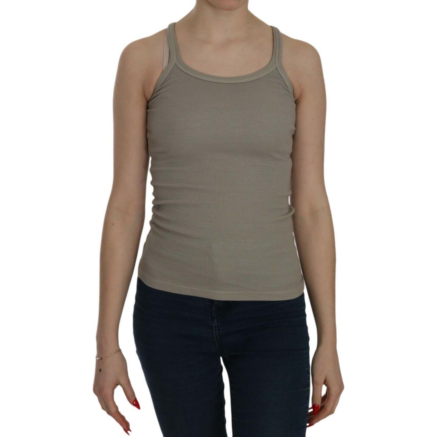 بلوزة أنيقة باللون البيج بأشرطة رفيعة من PINK MEMORIES