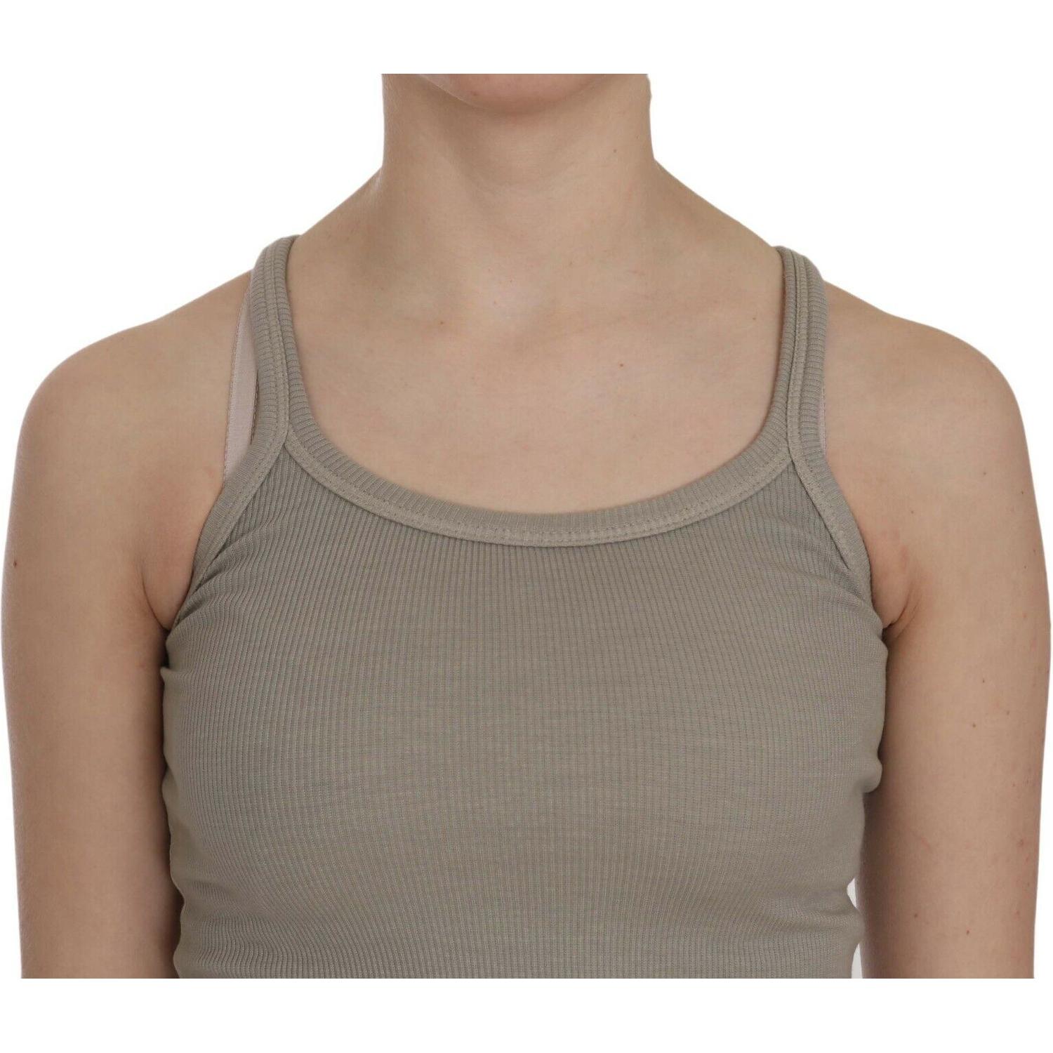 بلوزة أنيقة باللون البيج بأشرطة رفيعة من PINK MEMORIES