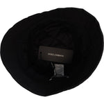 Dolce & Gabbana Black Nylon Women Bucket Cap Hat HAT9456-57