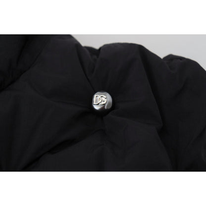 Dolce & Gabbana Black Sleeveless DG Metal Embellishment Jacket