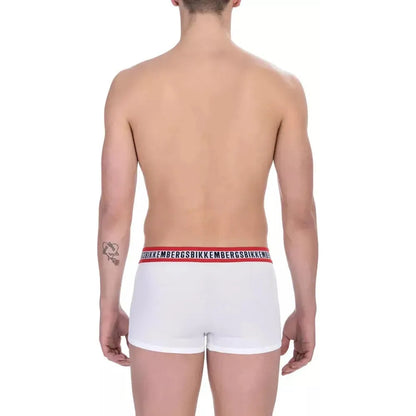 Bikkembergs White Cotton Men's Trunk Twin Pack