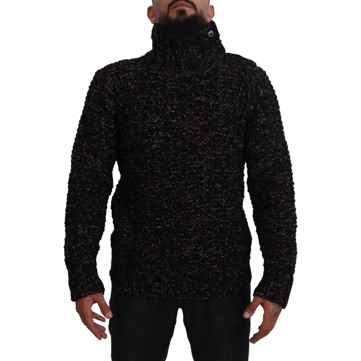 Dolce & Gabbana Brown Fatto A Mano Turtleneck Pullover Sweater