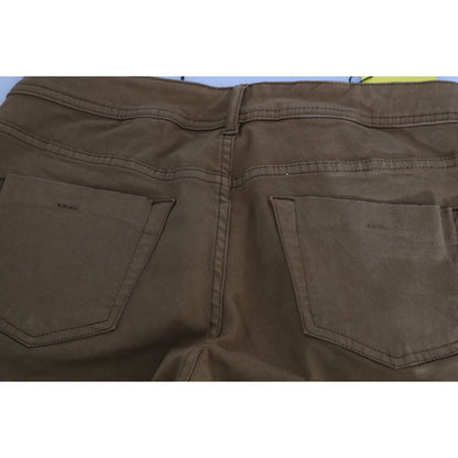 PLEIN SUD Brown Cotton Mid Waist Skinny Slim Fit Denim Jeans