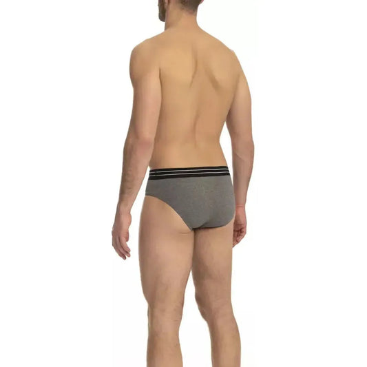 Cavalli Class Gray Cotton Men's Underwear Pack CA-23767-M
