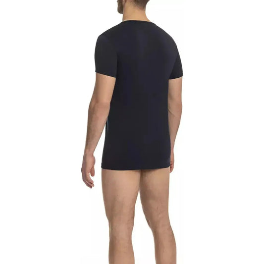 Cavalli Class Blue Cotton Men T-Shirt CA-23754-S