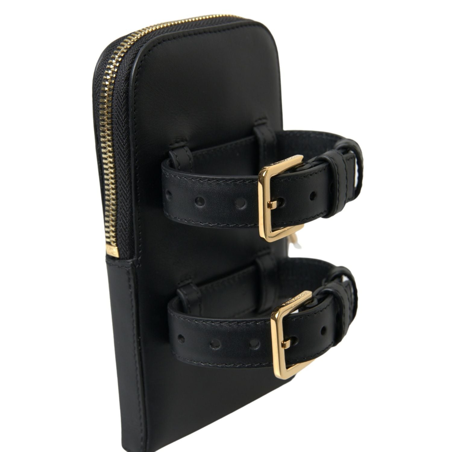 Front view with bag zipped and handles upright.