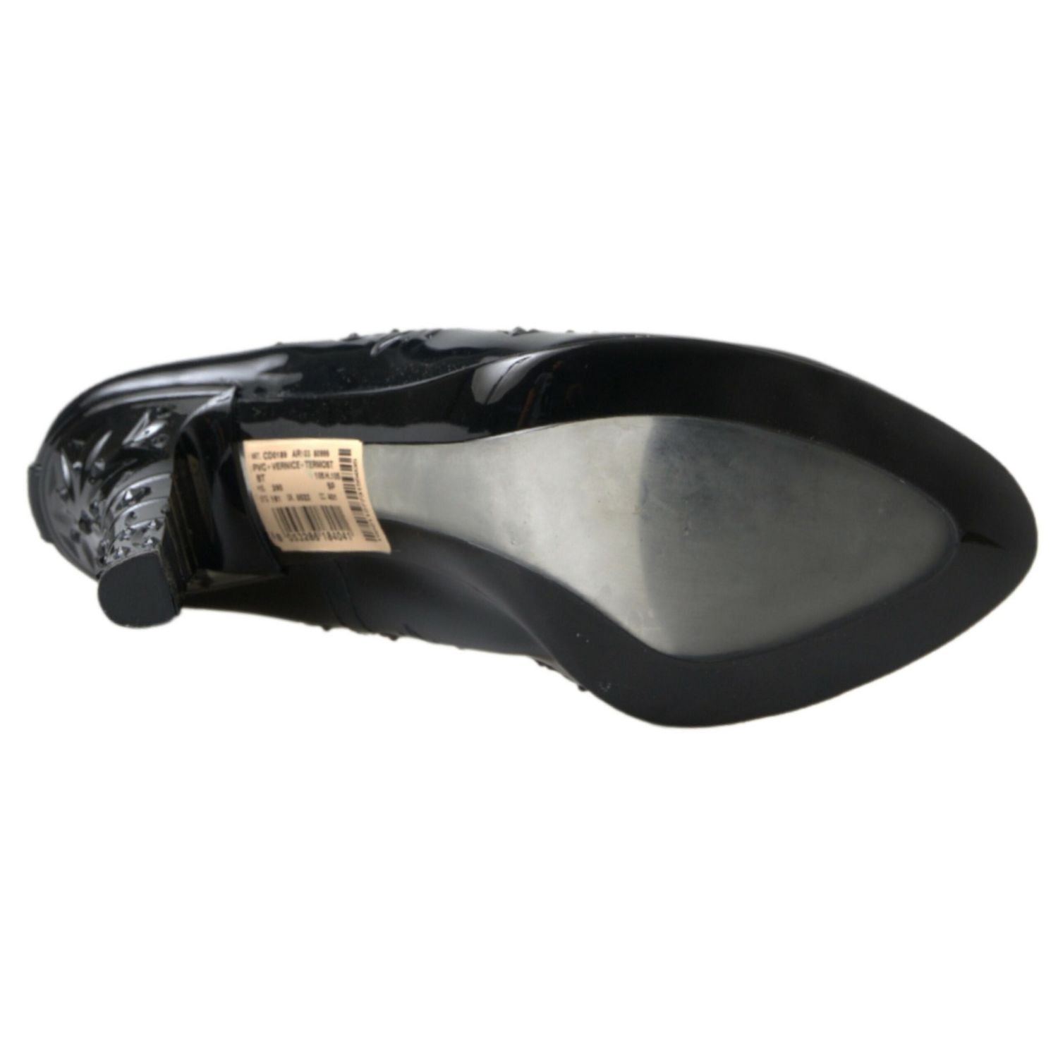 Dolce & Gabbana Black CINDERELLA Floral Crystal Heels Shoes