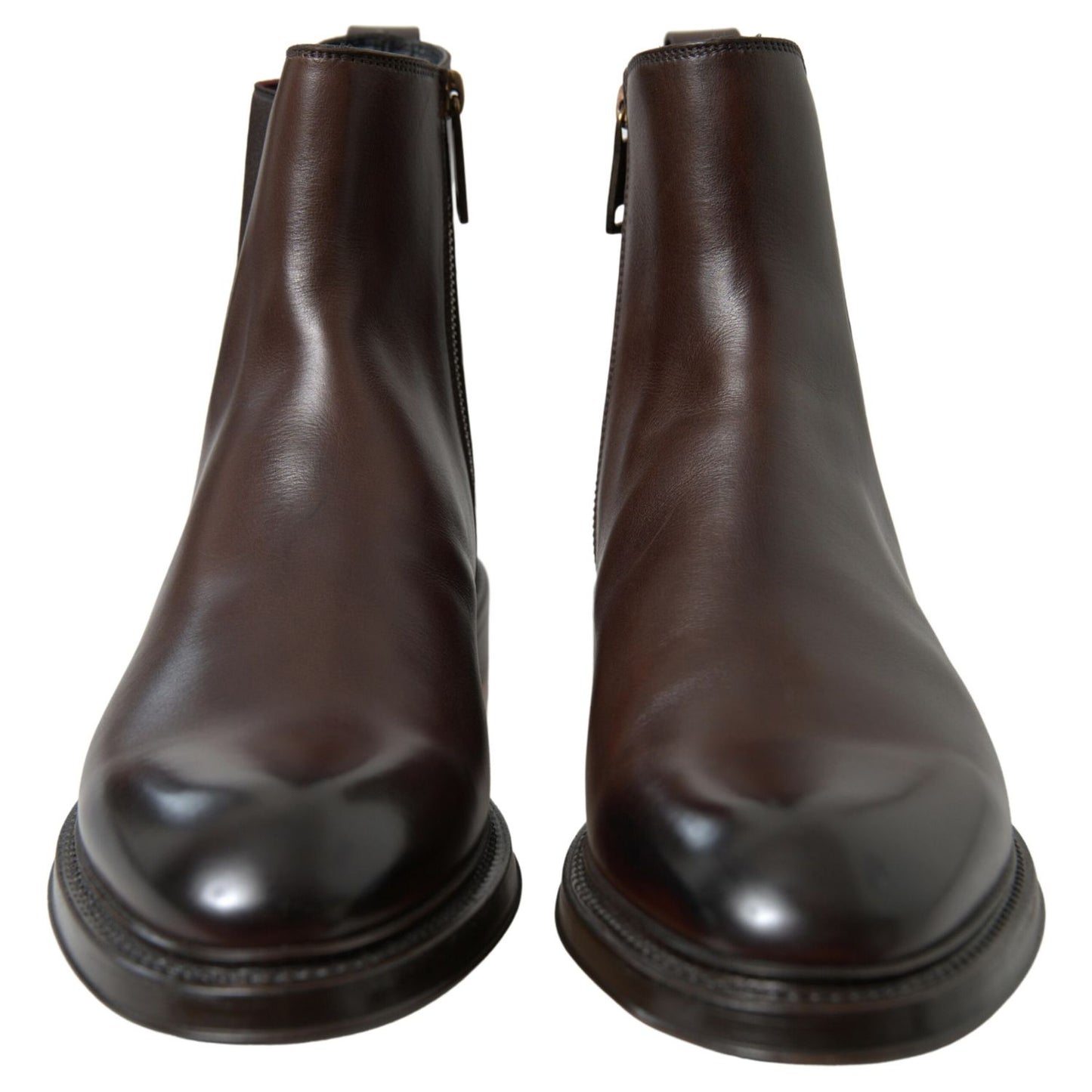 Dolce & Gabbana Brown Leather Chelsea Mens Boots Shoes