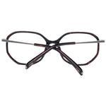 Maje Brown Women Glasses Frame in full-rim round style with brown plastic frame and demo lenses, size 51-15-135, includes branded case.