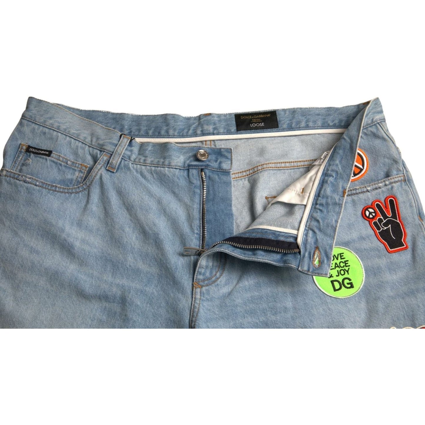 Dolce & Gabbana Light Blue Cotton Men Bermuda Denim Shorts PAN74861-44