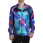 Dolce & Gabbana Multicolor Silk Psychedelic Print Men Pajama Shirt TSH84191-40