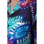 Dolce & Gabbana Multicolor Silk Psychedelic Print Men Pajama Shirt TSH84191-40