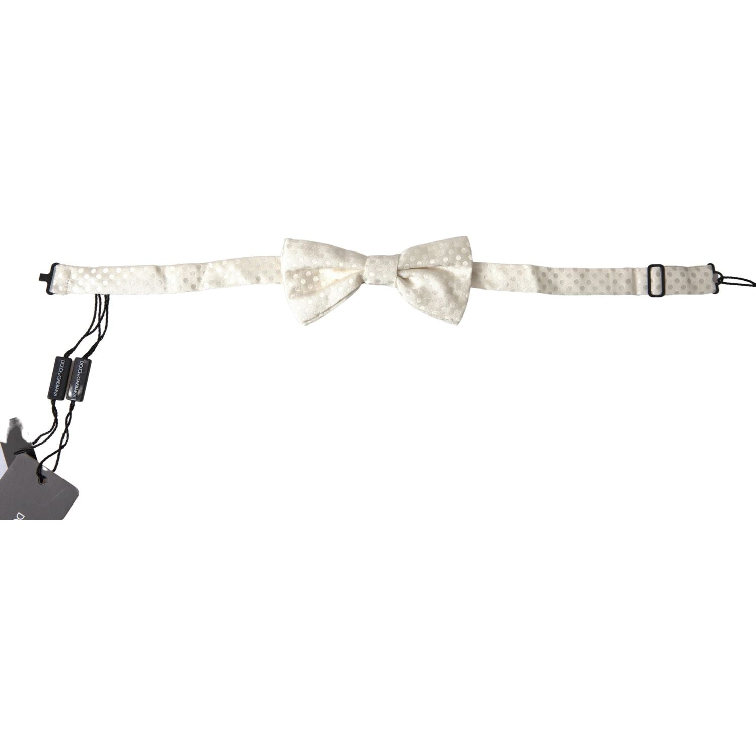 ربطة عنق من الحرير بنمط خيالي أنيق باللون العاجي من دولتشي آند غابانا