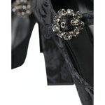 Dolce & Gabbana Black Brocade Mary Janes Heels Pumps Shoes LA10458-36.5