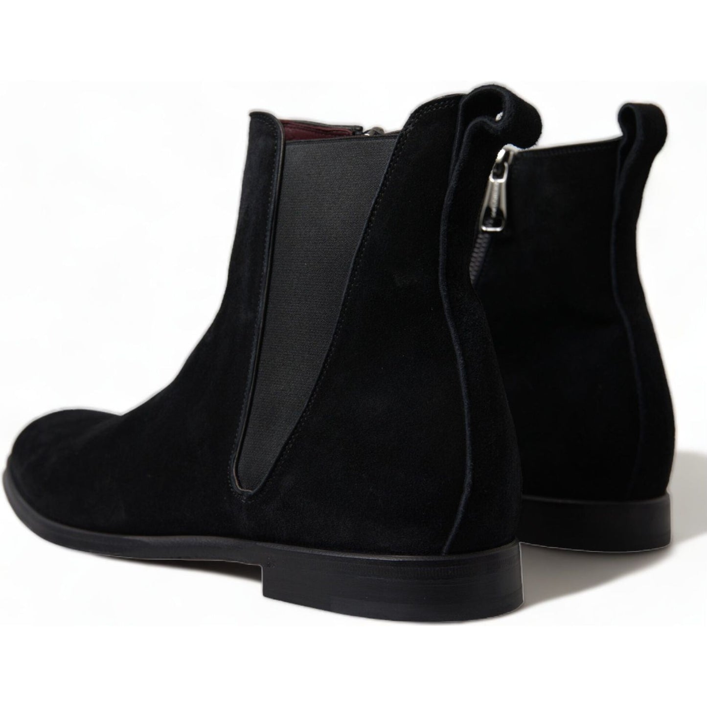 Dolce & Gabbana Black Suede Leather Mid Calf Men Boots Shoes MV5200-43