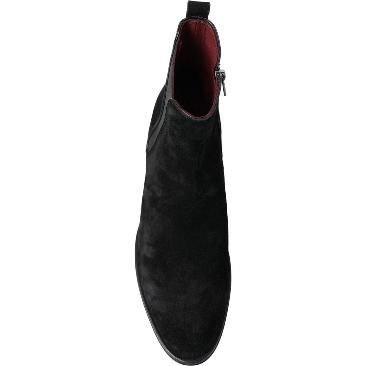 Dolce & Gabbana Black Suede Leather Mid Calf Men Boots Shoes MV5200-43