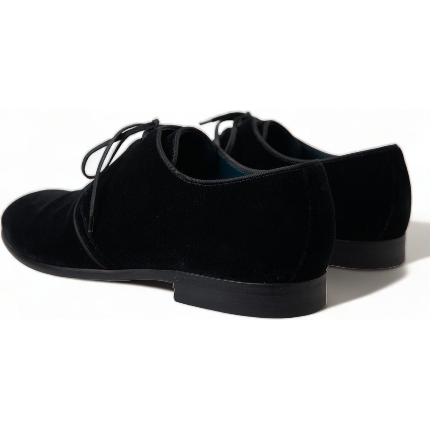 حذاء ديربي أنيق من المخمل الأسود من دولتشي آند غابانا