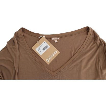 John Galliano Brown shortsleeved top