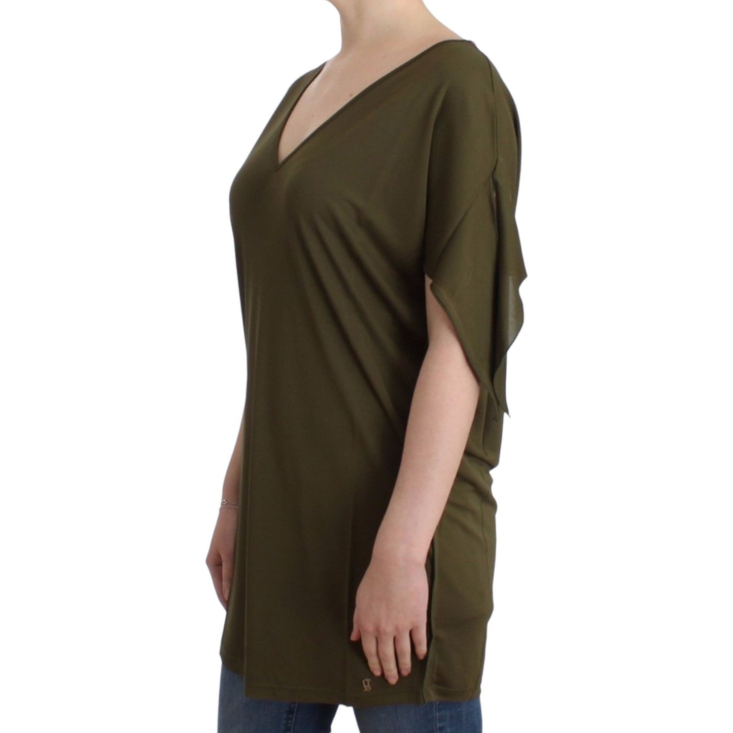 John Galliano Green shortsleeved blouse top