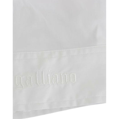 John Galliano White Cotton Shirt Top