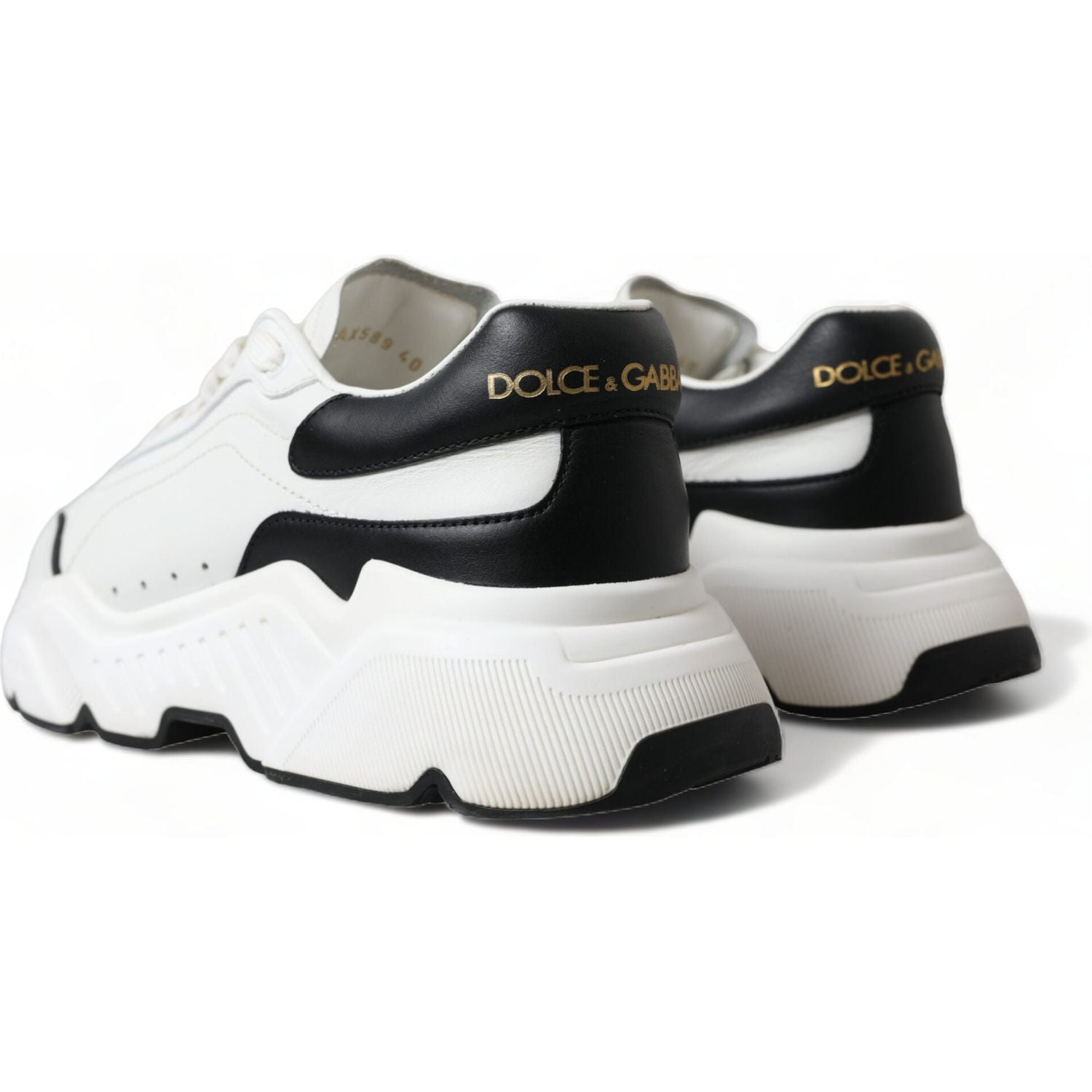 Dolce & Gabbana White Black Low Top Daymaster Sneakers Shoes