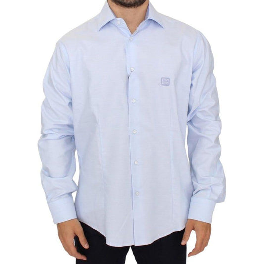 Cavalli Light blue cotton shirt SIG10098-1