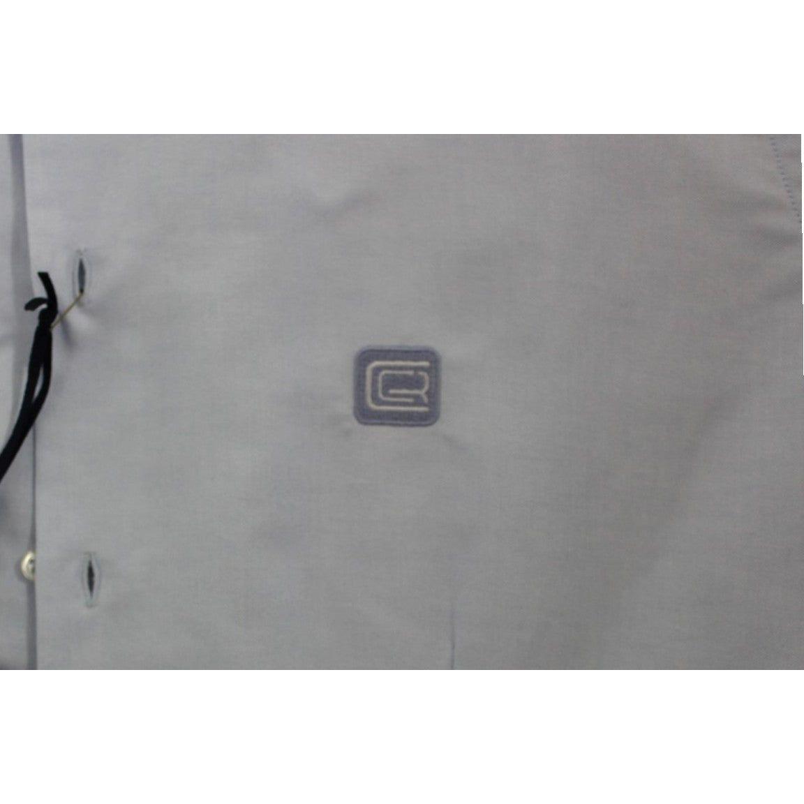 قميص كافالي الإيطالي القطني الأنيق باللون الأزرق الفاتح