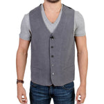 Costume National Gray cotton blend casual vest SIG10771-1