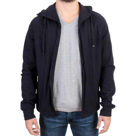 Costume National Blue hooded cotton sweater SIG10862-1