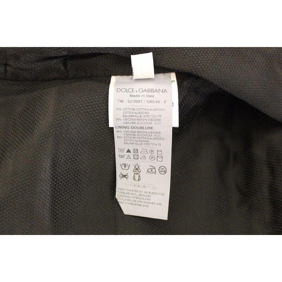 سترة أنيقة من مزيج القطن باللون الأسود من دولتشي آند غابانا