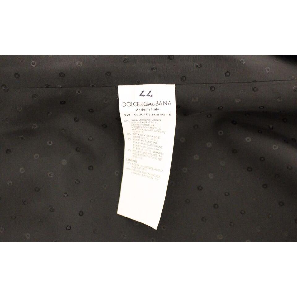 سترة أنيقة من الحرير والصوف باللون الأسود من دولتشي آند غابانا