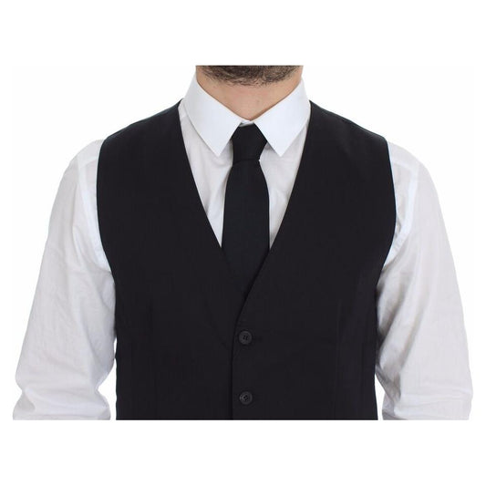 Dolce & Gabbana Blue Cotton Stretch Dress Vest Blazer VES10068-1