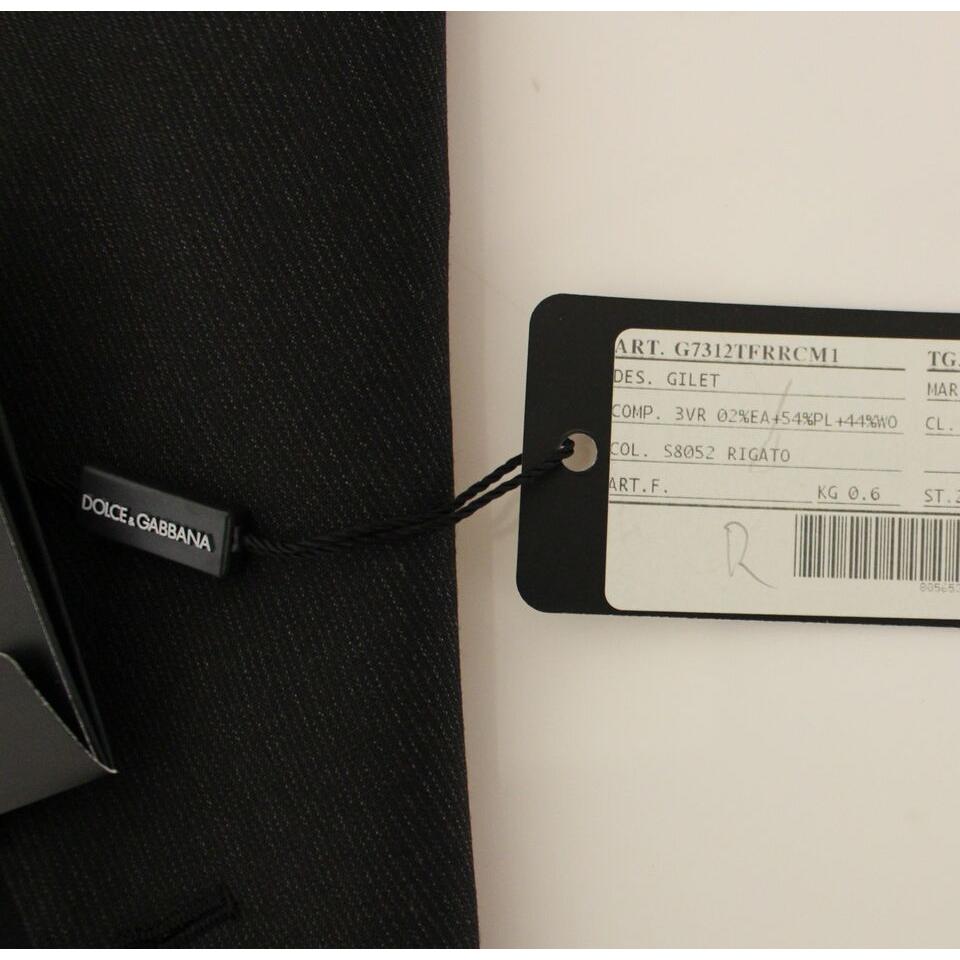 سترة كلاسيكية من مزيج الصوف الرمادي من دولتشي آند غابانا