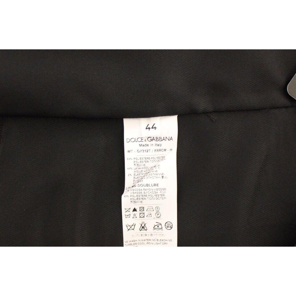 فستان دولتشي آند غابانا الأنيق المصنوع من الصوف الرمادي المرن