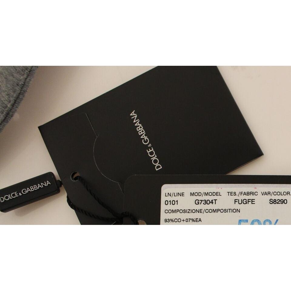 فستان دولتشي آند غابانا الأنيق المصنوع من القطن المرن باللون الرمادي