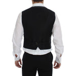 Dolce & Gabbana Elegant Gray Wool Blend Dress Vest Dolce & Gabbana Black