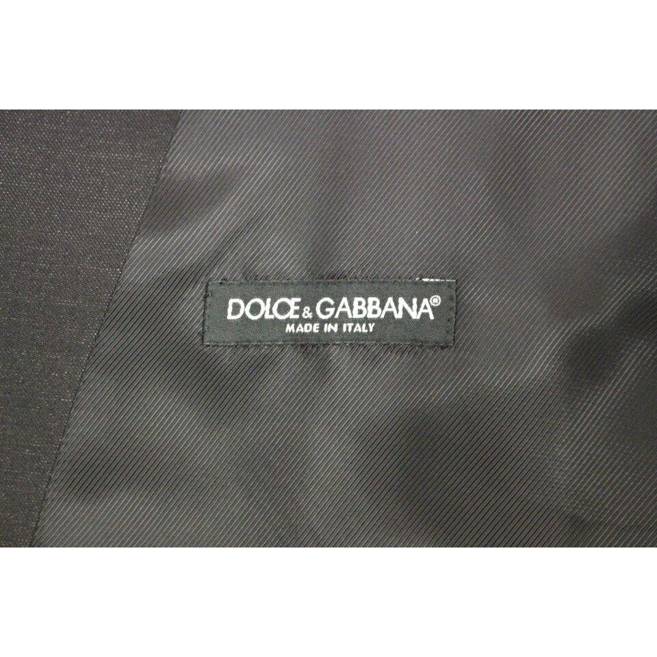 Dolce & Gabbana Gray Wool Silk Dress Vest Gilet Weste