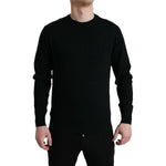 Dolce & Gabbana Black Wool Round Neck Pullover Sweater TSH84544-46
