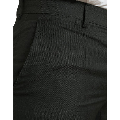 Dolce & Gabbana Dark Gray Stretch Slim Formal Pants