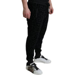 Dolce & Gabbana Black Leopard Cotton Slim Fit Jogger Pants PAN74988-50